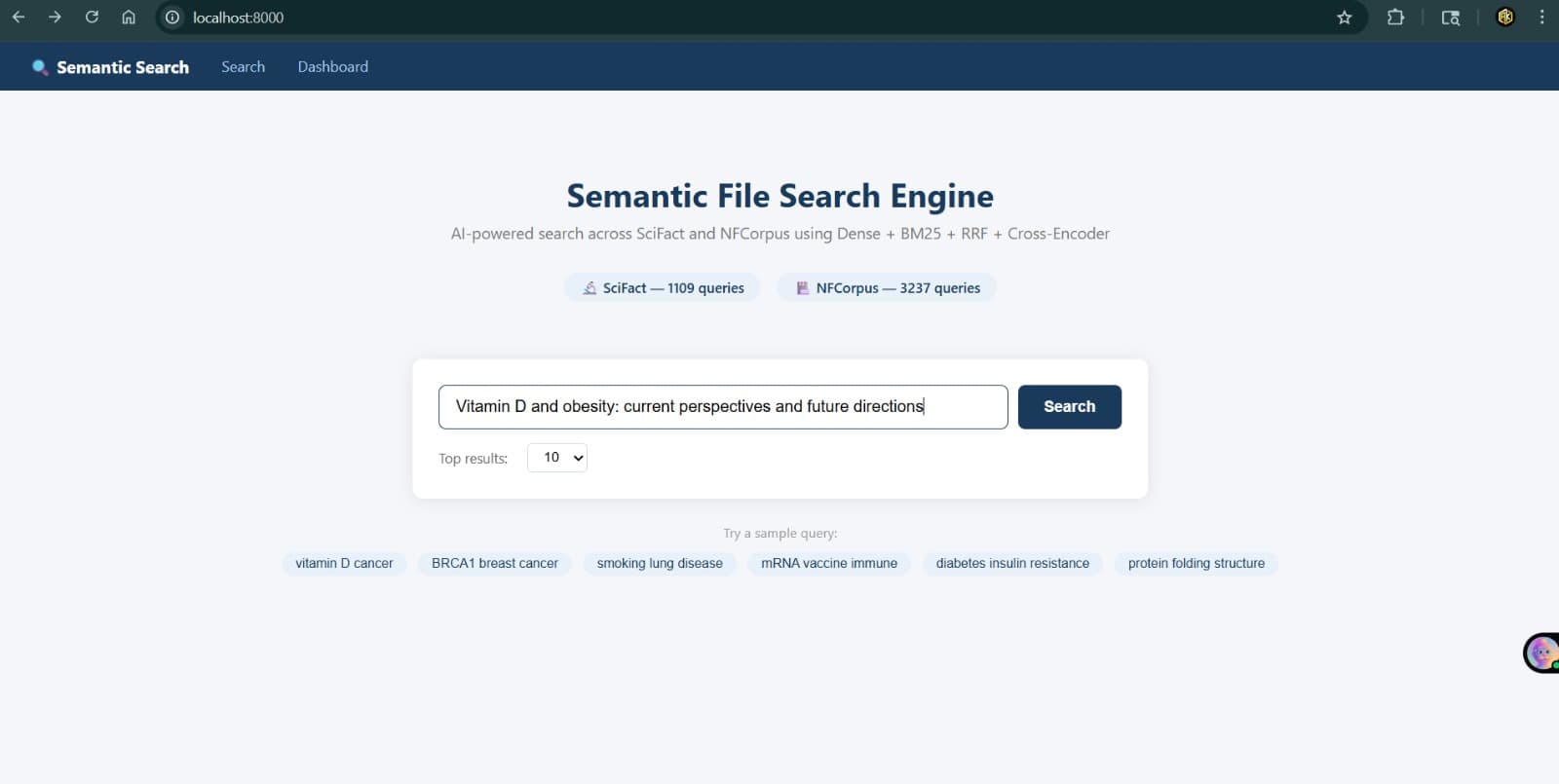 Semantic Search & Information Retrieval System preview